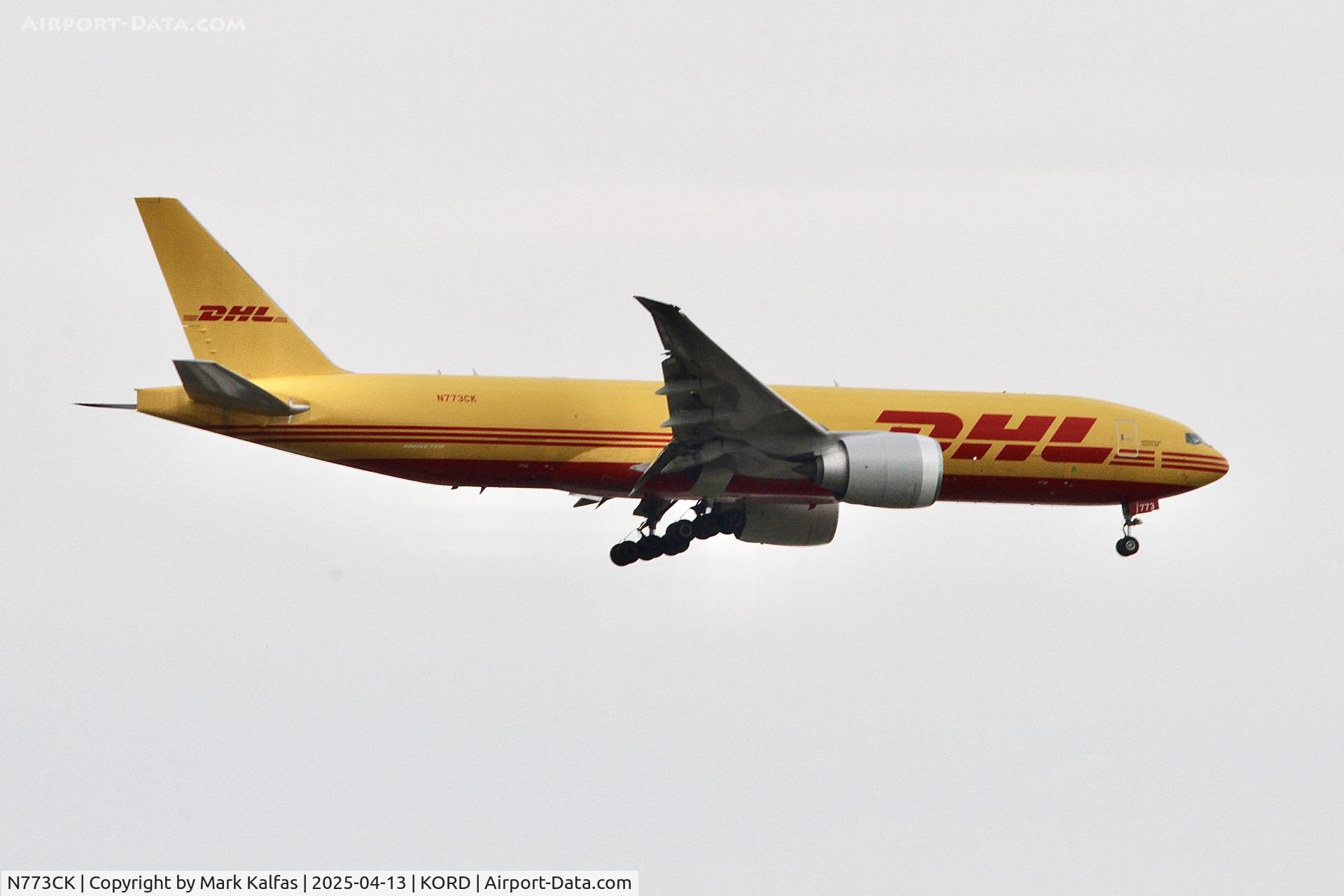 N773CK, 2020 Boeing Boeing 777-F C/N 66083, B77L DHL Boeing 777-F N773CK arriving 10C KORD