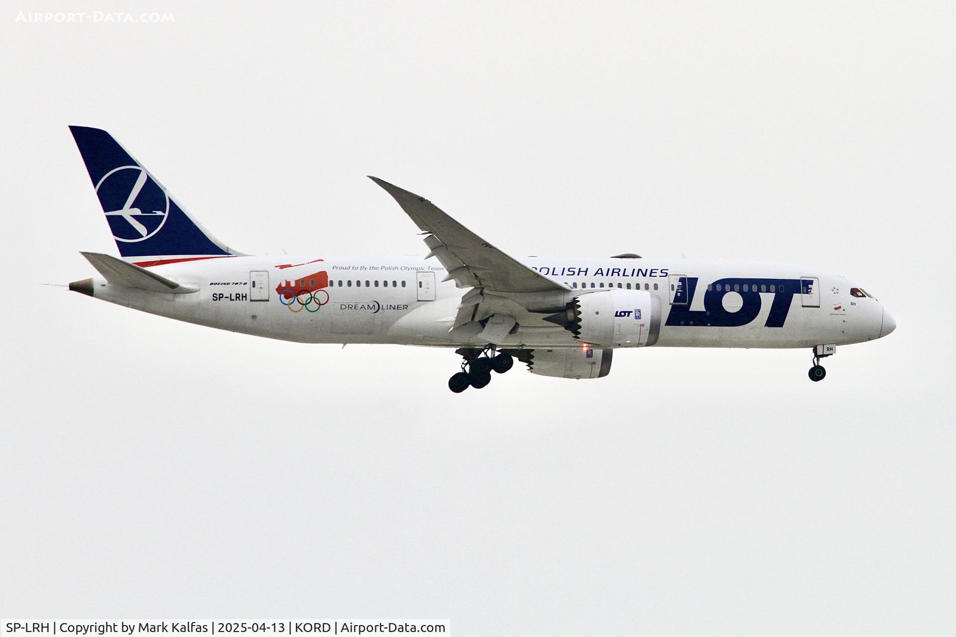 SP-LRH, 2017 Boeing 787-8 Dreamliner C/N 35943, B788 LOT (Polish Olympic Team Livery) Boeing 787-8 Dreamliner SP-LRH arriving 10C KORD