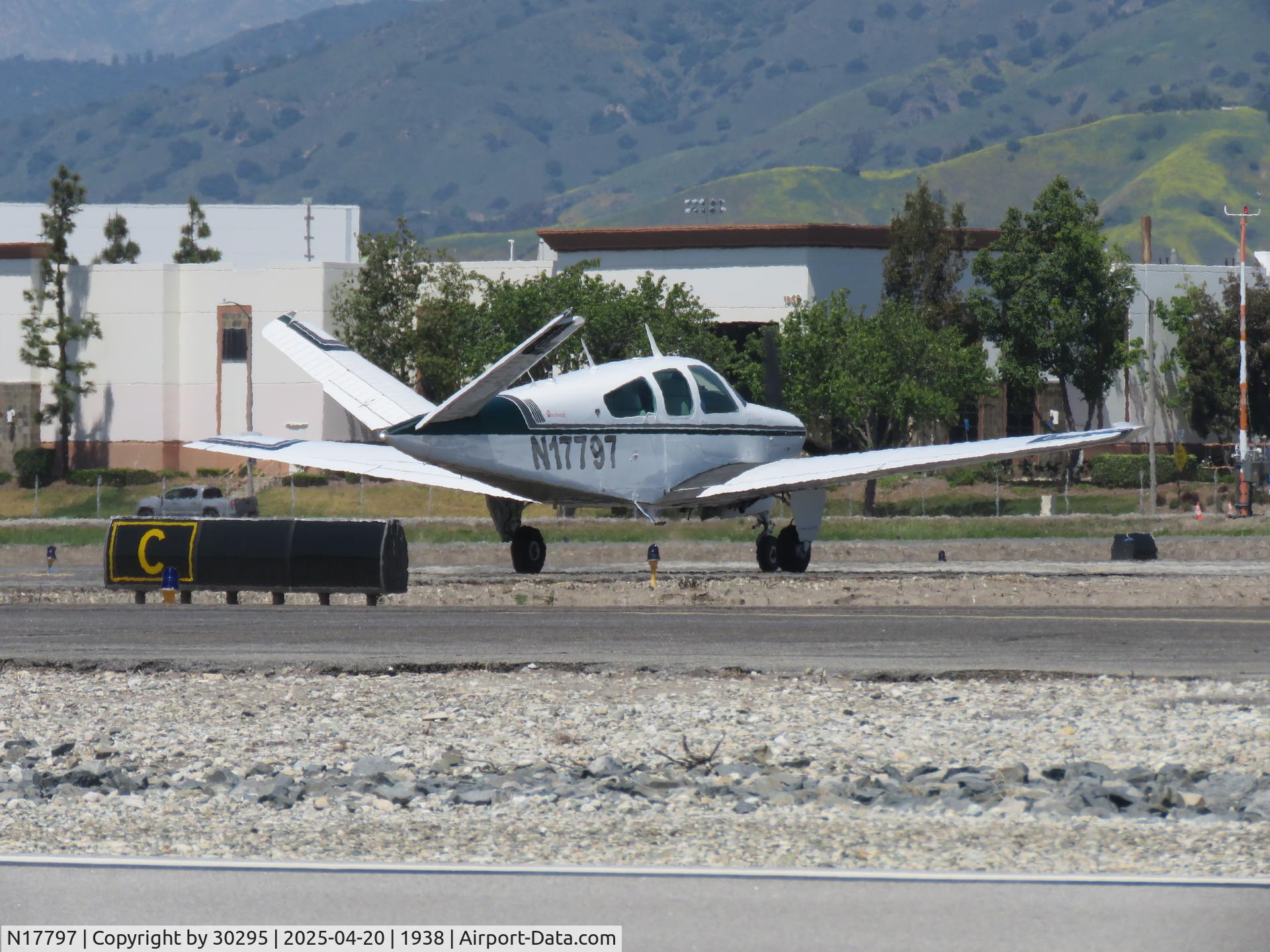 N17797, 1977 Beech V35B Bonanza C/N D-10010, Taxiing