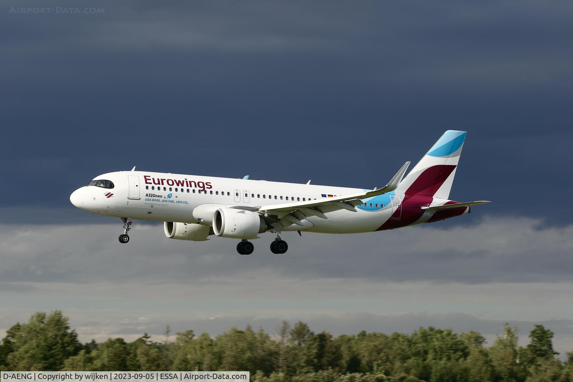 D-AENG, 2022 Airbus A320-251N C/N 10970, Rwy 26