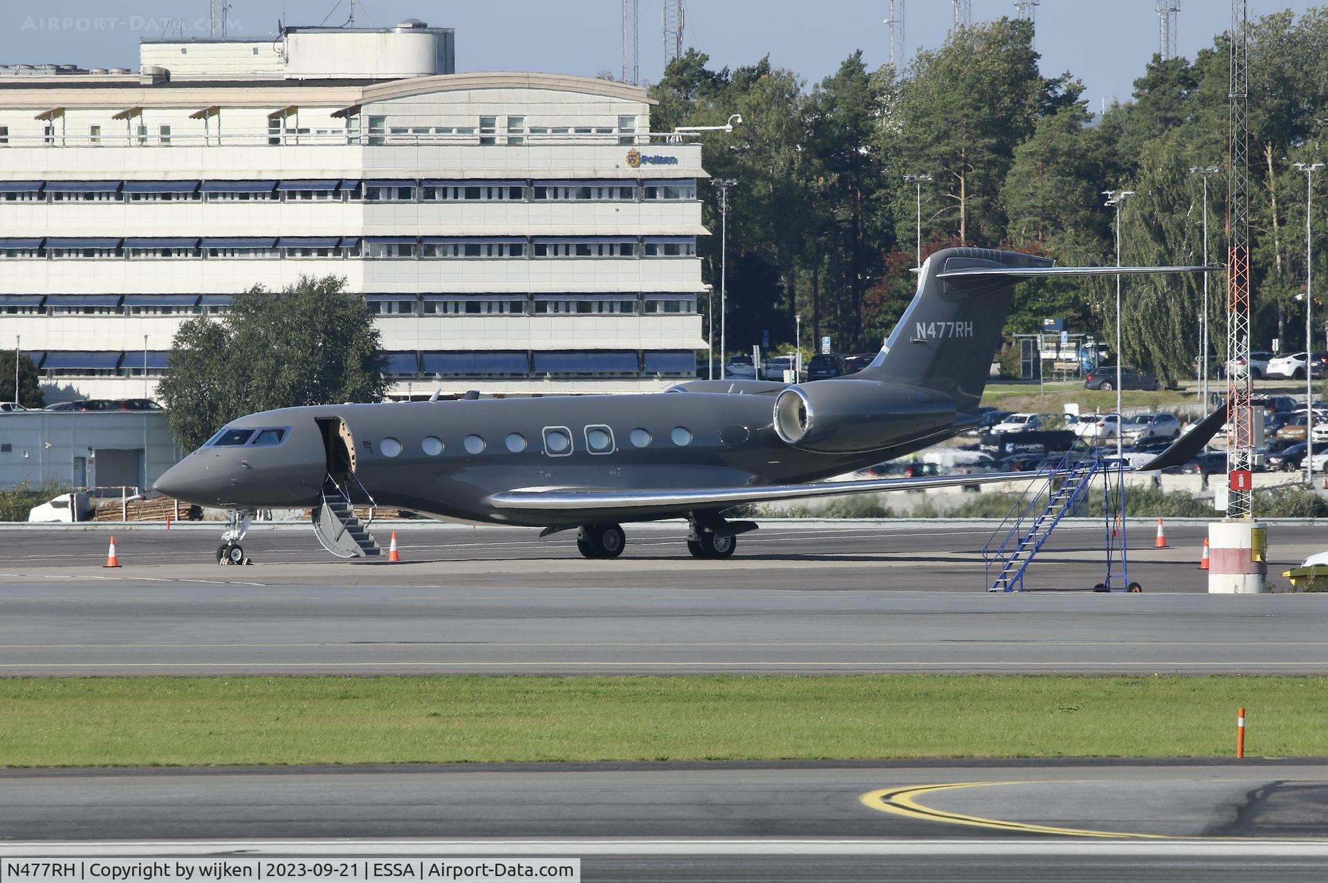 N477RH, 2022 Gulfstream Aerospace GVI (G650ER) C/N 6506, Ramp M