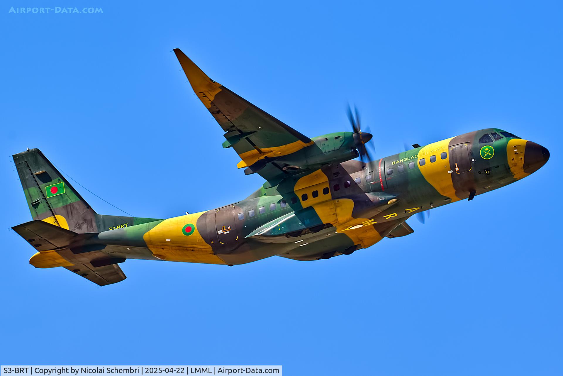 S3-BRT, 2017 CASA C-295W C/N 170, Departing from Runway 31 at LMML