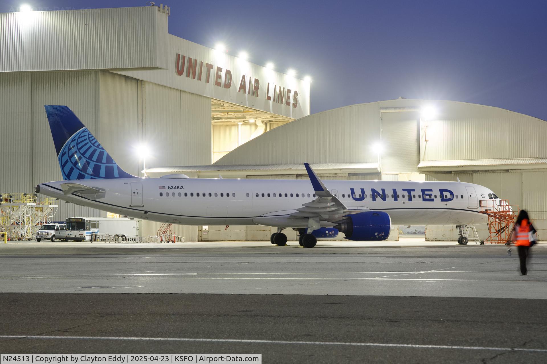 N24513, 2024 Airbus A321- 271NX C/N 11850, SFO 2025