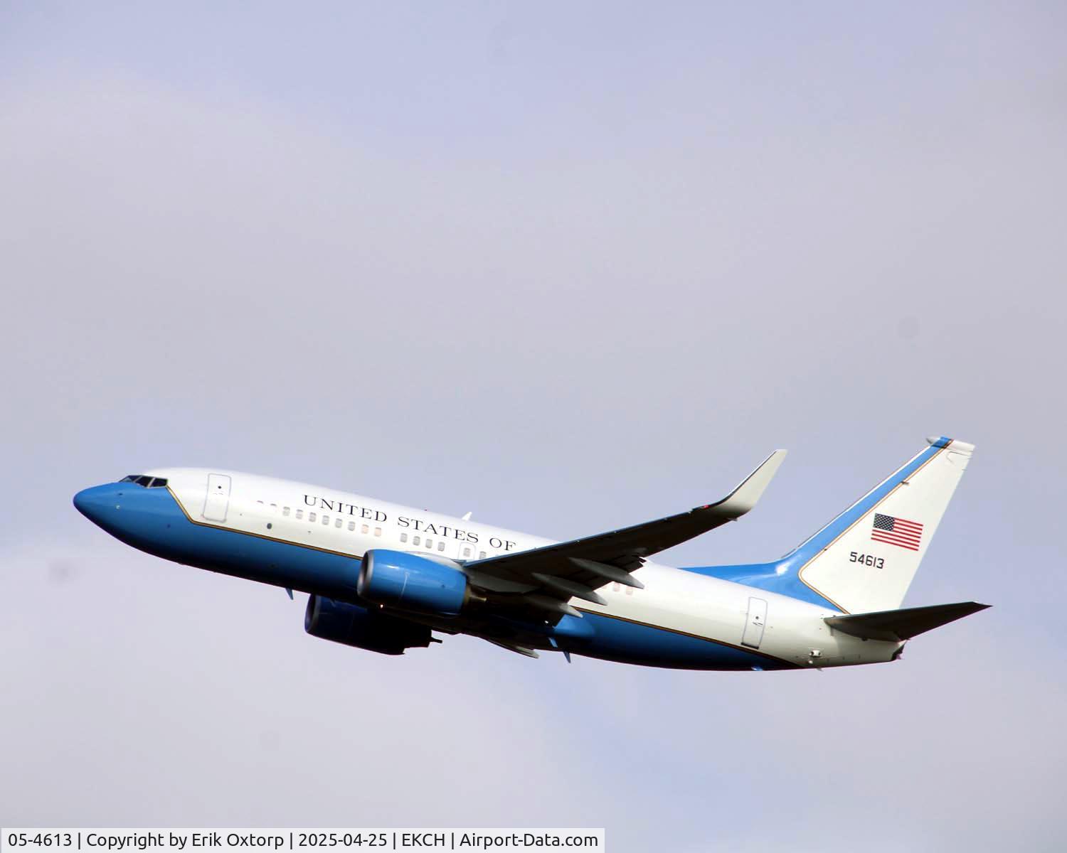 05-4613, 2008 Boeing C-40C Clipper (737-7DM BBJ) C/N 34809, 05-4613 takeoff RW 22R