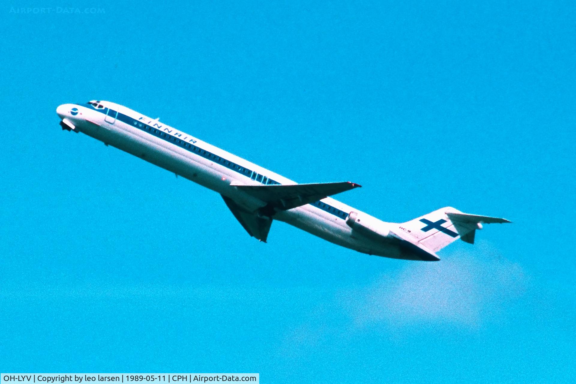 OH-LYV, 1978 McDonnell Douglas DC-9-51 C/N 47772/890, Copemhagen 11.5.1989