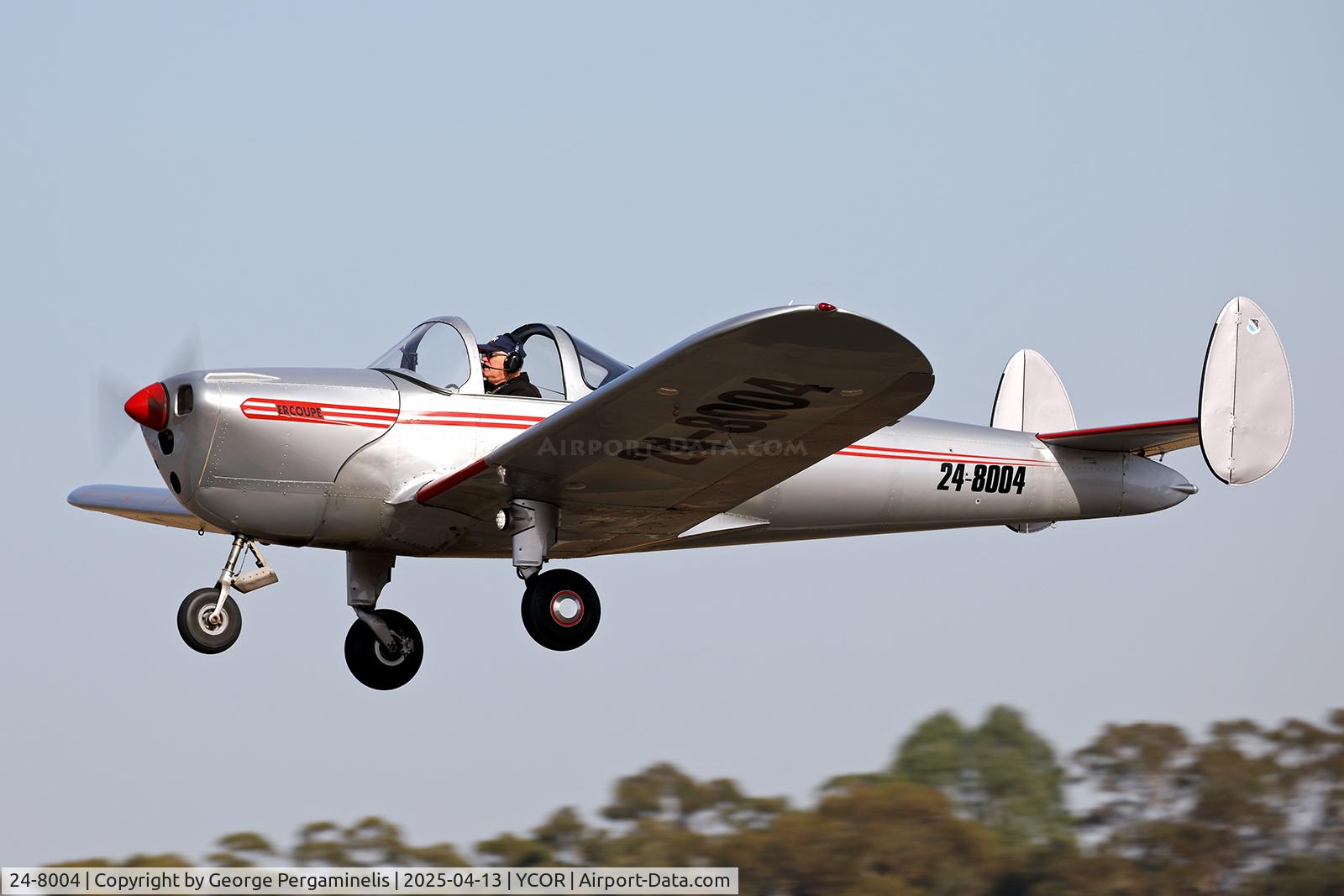 24-8004, 1946 Erco 415C Ercoupe C/N 1240, Antique Aeroplane Association of Australia National Fly-in 2025.
