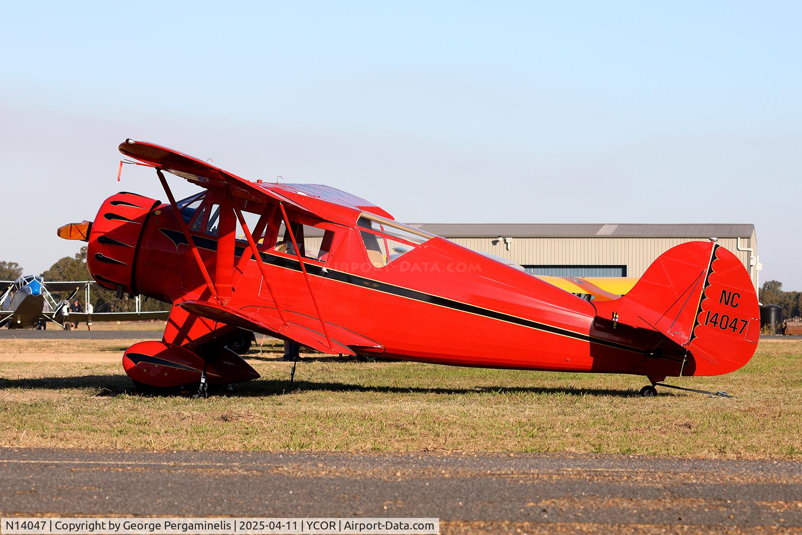 N14047, 1934 Waco YKC C/N 3966, Antique Aeroplane Association of Australia National Fly-in 2025.