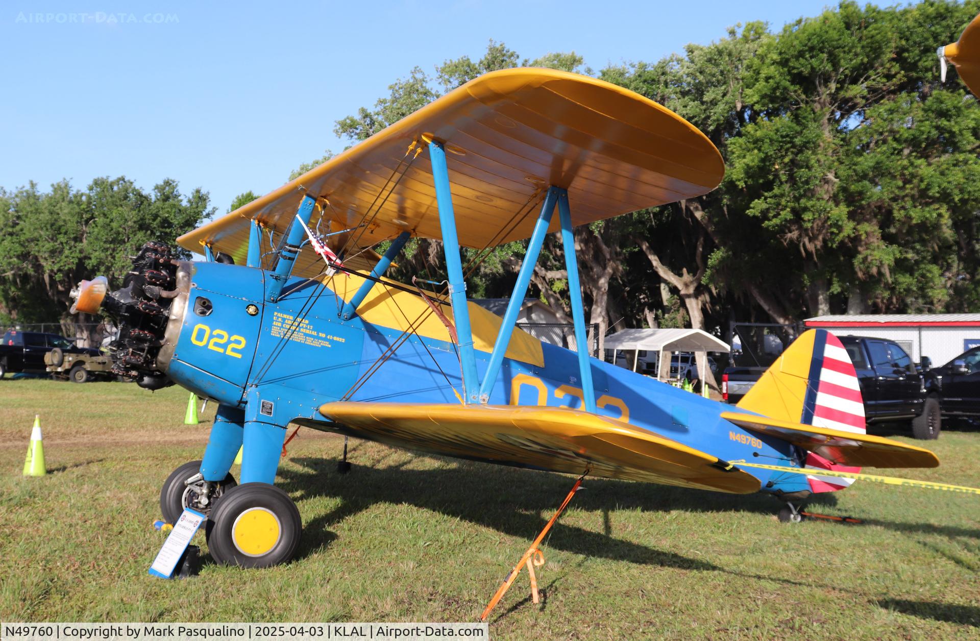 N49760, 1941 Boeing A75N1(PT17) C/N 75-1581, Stearman