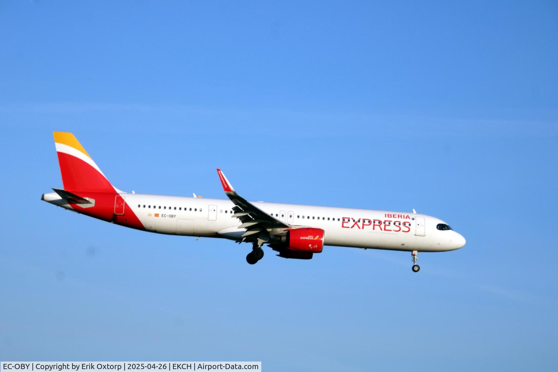 EC-OBY, 2023 Airbus A321-271NX C/N 11454, EC-OBY landing rw22L
