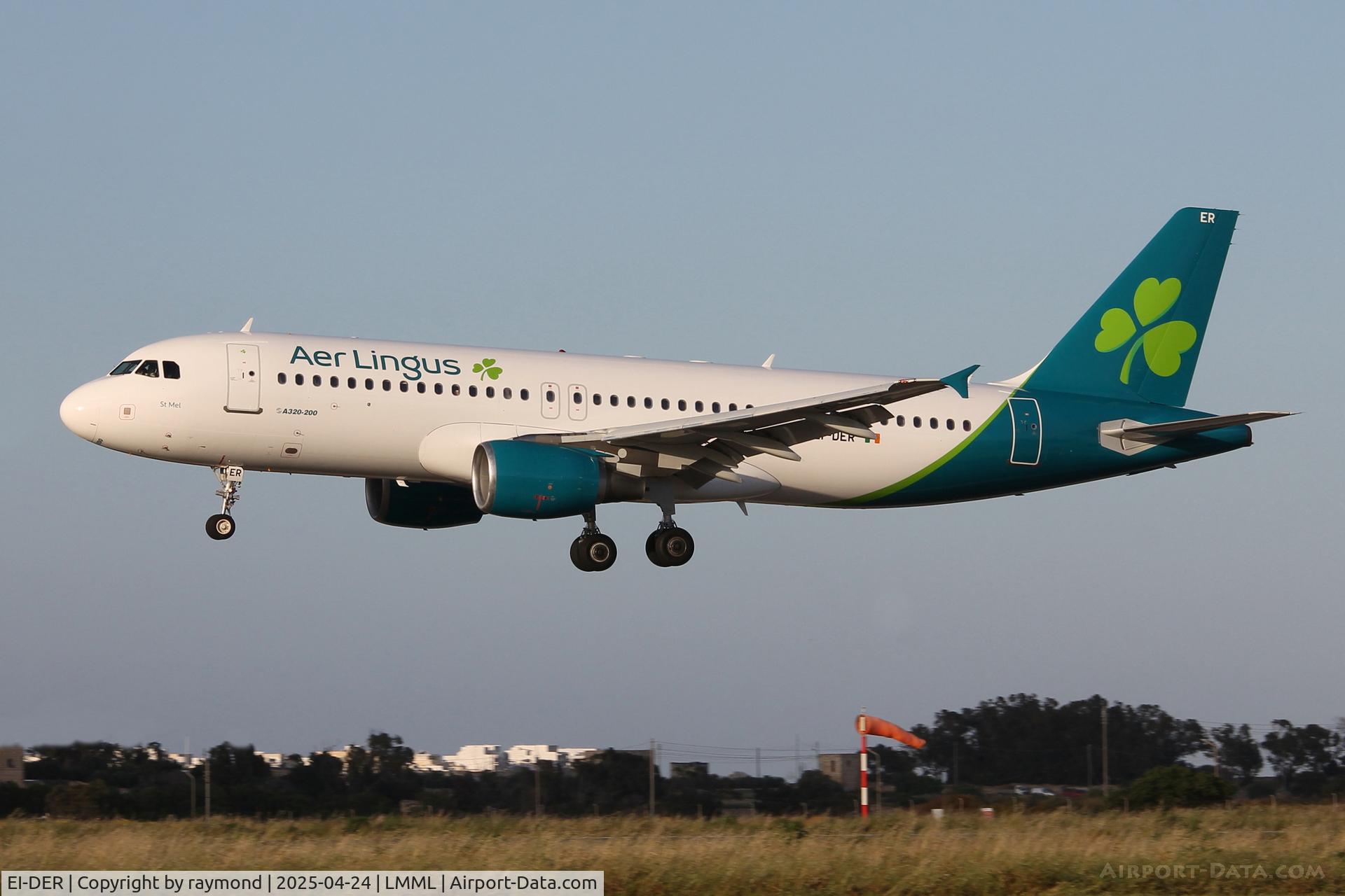 EI-DER, 2005 Airbus A320-214 C/N 2583, Airbus A320-214 EI-DER of Aer Lingus on final approach in Malta.