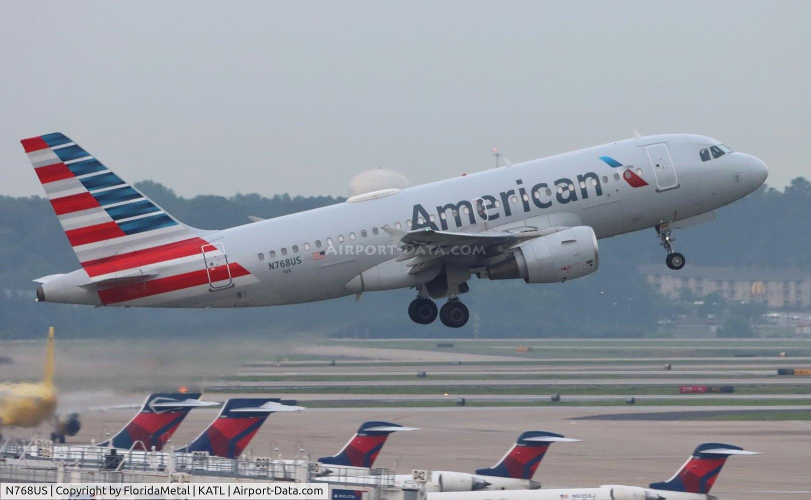 N768US, 2000 Airbus A319-112 C/N 1389, AAL A319 zx atl-phl