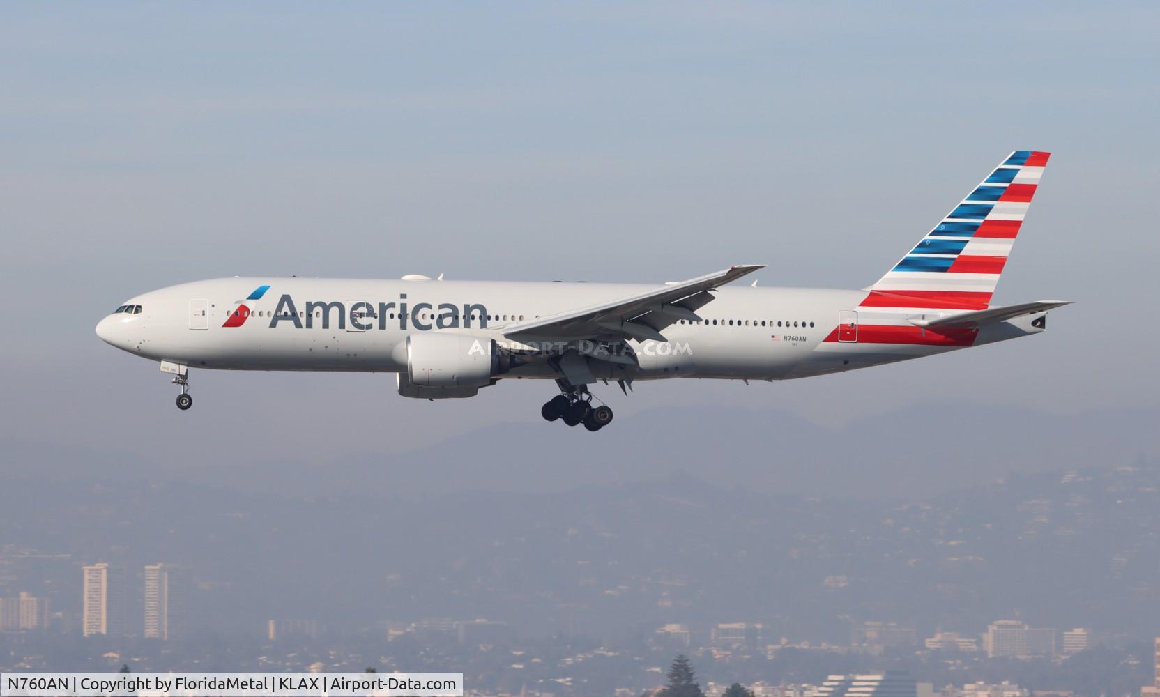 N760AN, 2002 Boeing 777-223 C/N 31477, AAL 772 zx lhr, egll-lax