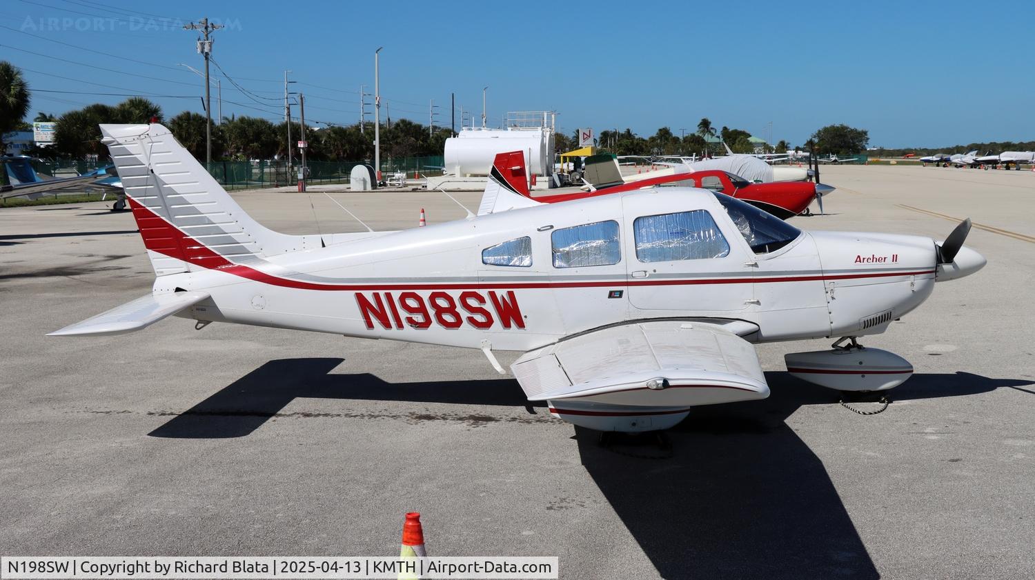 N198SW, 1977 Piper PA-28-181 C/N 28-7890130, Take the picture during a short stop.