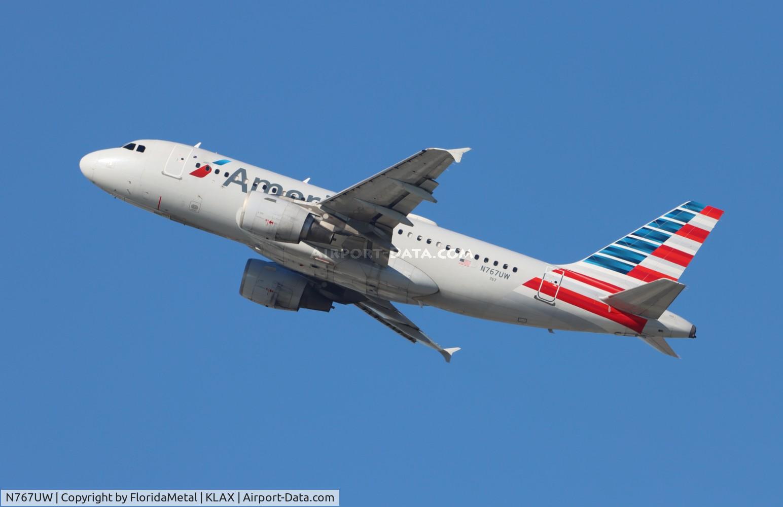 N767UW, 2000 Airbus A319-112 C/N 1382, AAL A319 zx lax-sfo