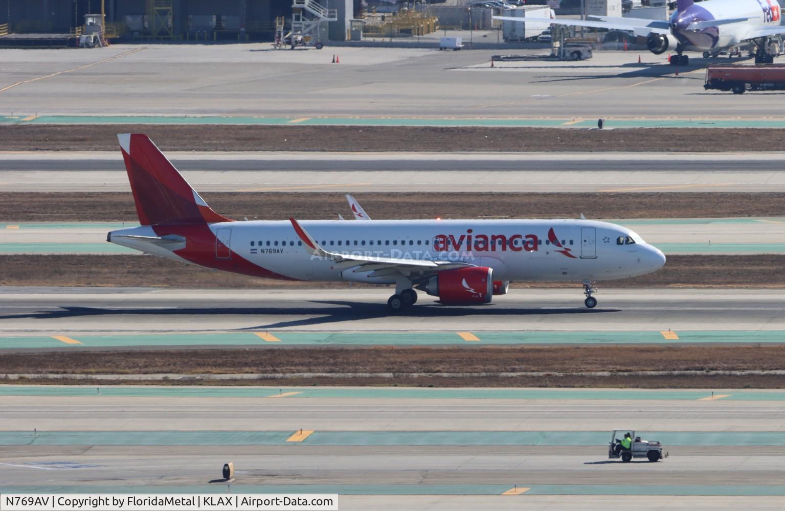 N769AV, 2018 Airbus A320-251NEO C/N 8170, AVA A32N zx lax-sal,mslp