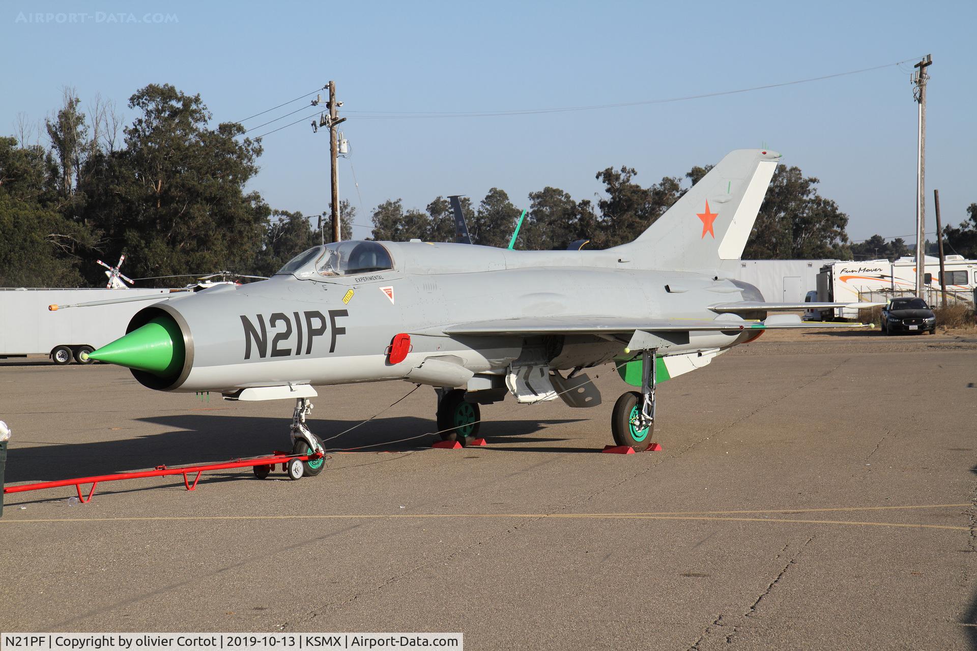 N21PF, 1965 Mikoyan-Gurevich MiG-21PF C/N 761811, Santa Maria airshow 2019