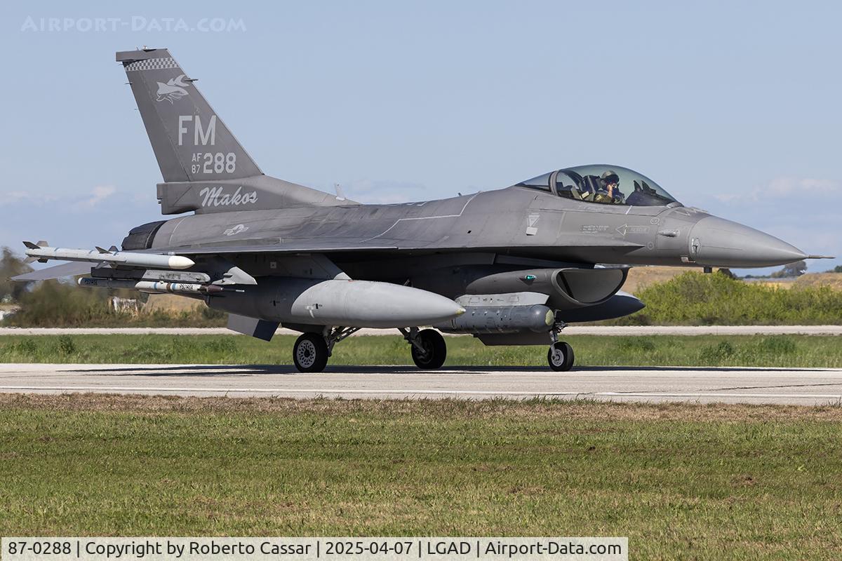 87-0288, 1987 General Dynamics F-16C Fighting Falcon C/N 5C-549, Exercise Iniochos 2025
