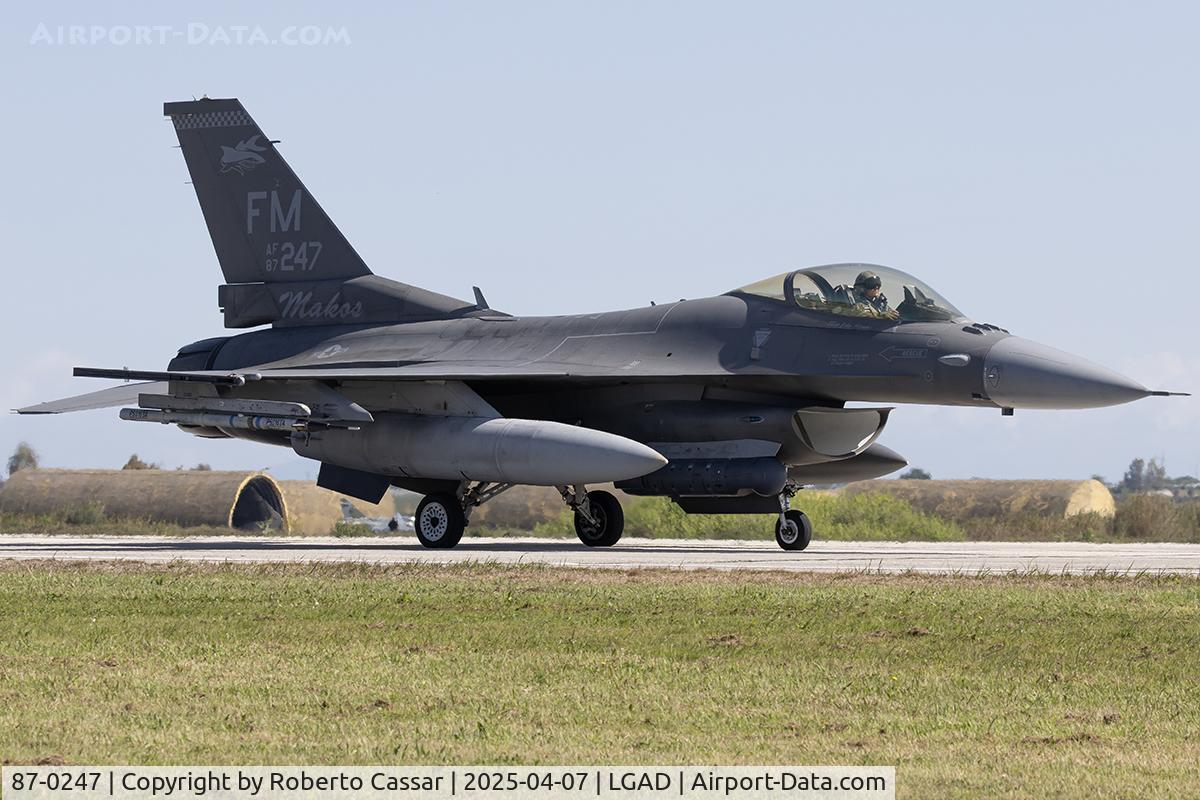 87-0247, 1987 General Dynamics F-16C Fighting Falcon C/N 5C-508, Exercise Iniochos 2025
