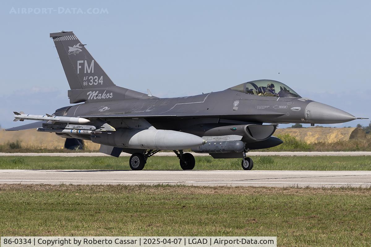 86-0334, 1986 General Dynamics F-16C Fighting Falcon C/N 5C-440, Exercise Iniochos 2025