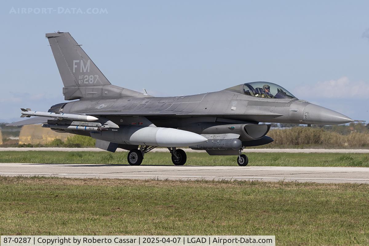 87-0287, 1987 General Dynamics F-16C Fighting Falcon C/N 5C-548, Exercise Iniochos 2025