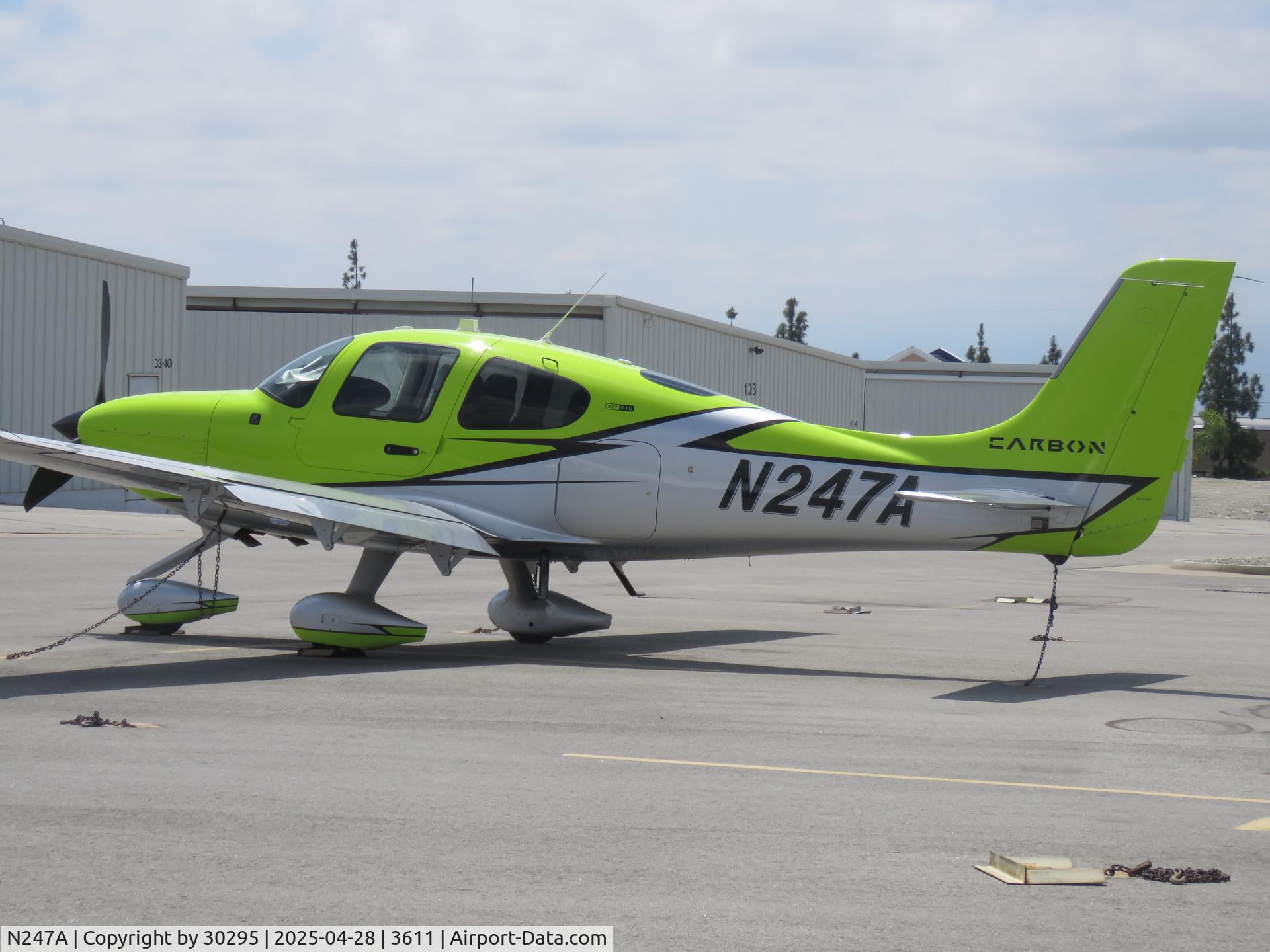 N247A, 2021 Cirrus SR22T Carbon C/N 2326, Parked