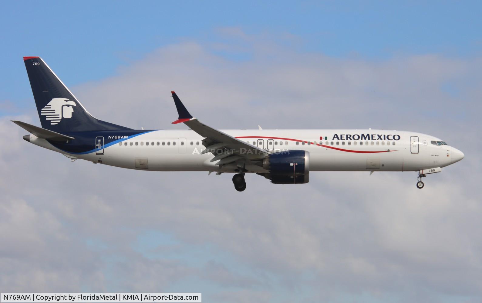 N769AM, 2023 Boeing 737-9 MAX C/N 66361, AMX 737-9 zx mex, mmmx-mia