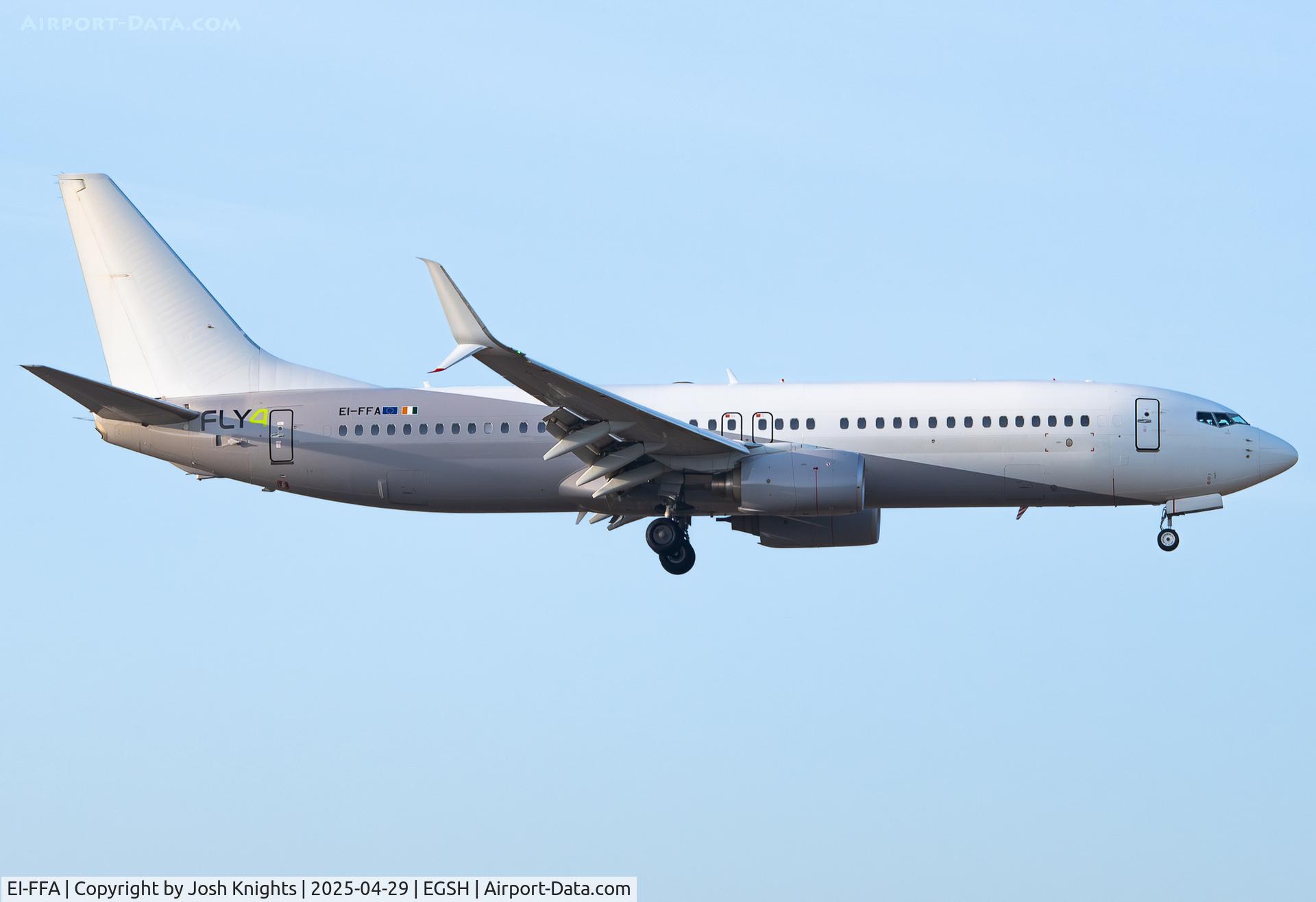 EI-FFA, 2011 Boeing 737-8K5 C/N 38097, Arriving to Support the NWI TUI summer Season.
