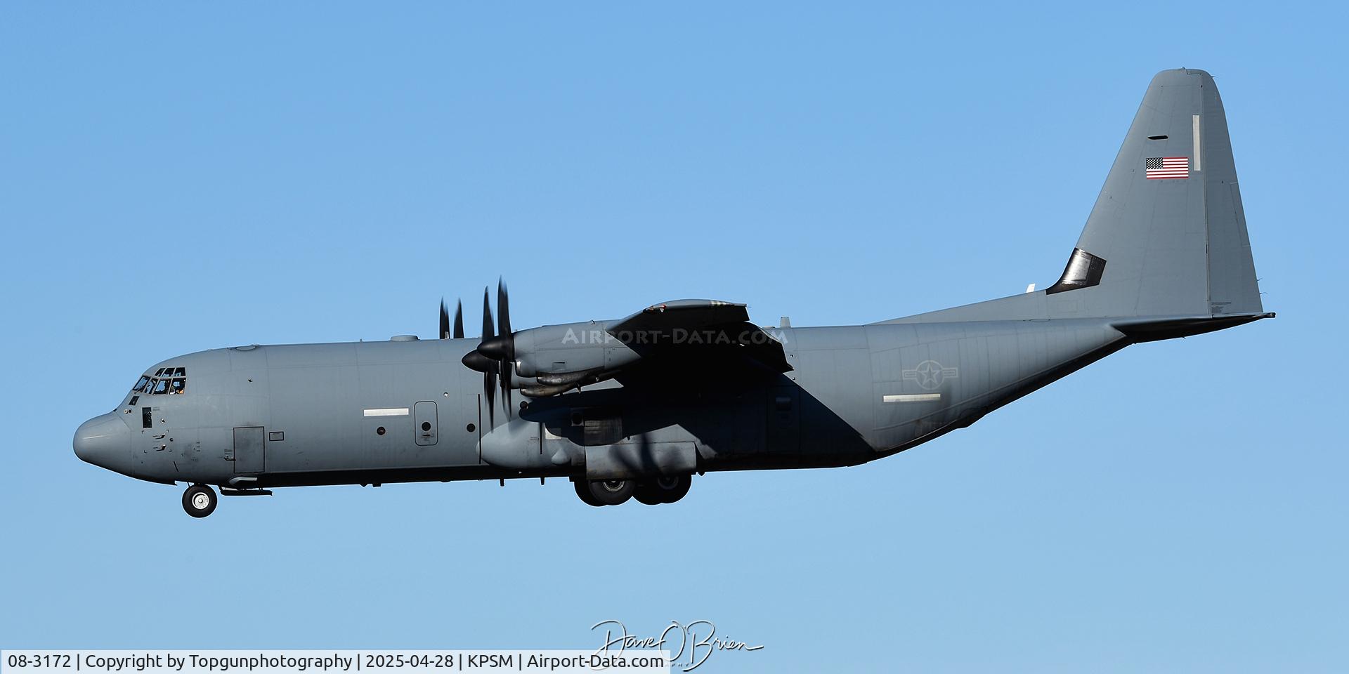 08-3172, Lockheed Martin C-130J-30 Super Hercules C/N 382-5642, Another AMC Herc repainted with no markings.... yet flies around on ADSB so you know what the serial is.