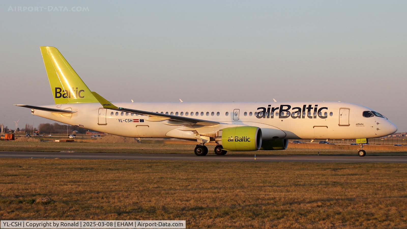 YL-CSH, 2017 Airbus A220-300 C/N 55016, at eham