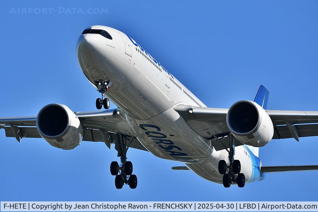 F-HETE, 2023 Airbus A330-941 C/N 2056, Pointe-a-Pitre (PTP)	Bordeaux (BOD)	SS741