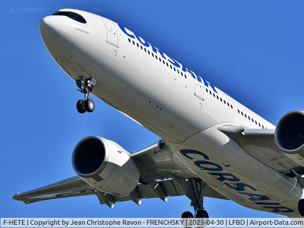 F-HETE, 2023 Airbus A330-941 C/N 2056, Pointe-a-Pitre (PTP)	Bordeaux (BOD)	SS741