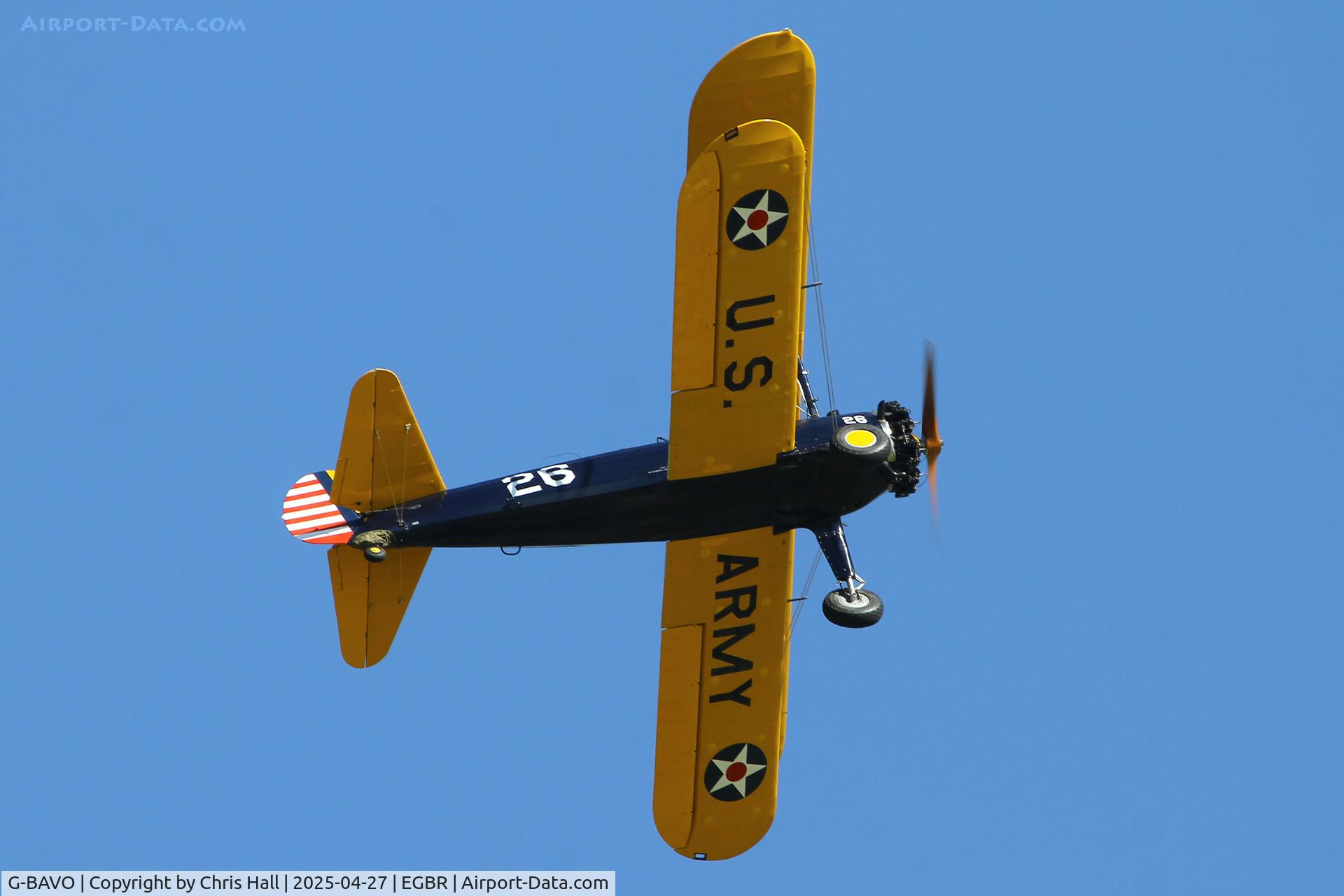 G-BAVO, 1945 Boeing PT-17 Kaydet (A75N1) C/N 3250-1405, Breighton - EGBR 