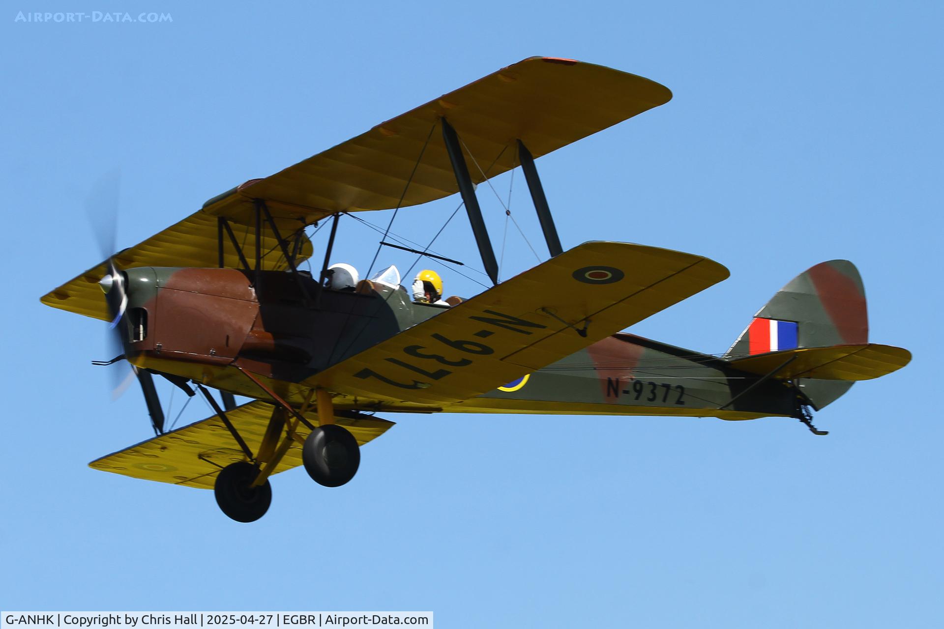 G-ANHK, 1939 De Havilland DH-82A Tiger Moth II C/N 82442, Breighton - EGBR 