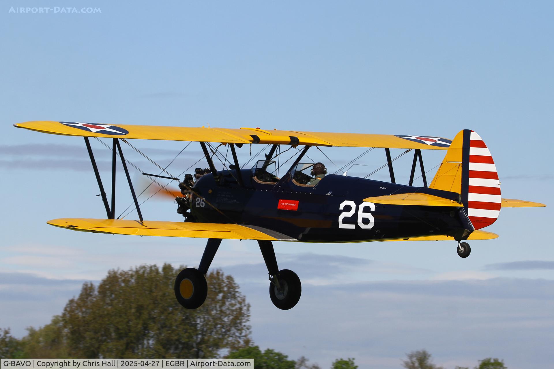 G-BAVO, 1945 Boeing PT-17 Kaydet (A75N1) C/N 3250-1405, Breighton - EGBR