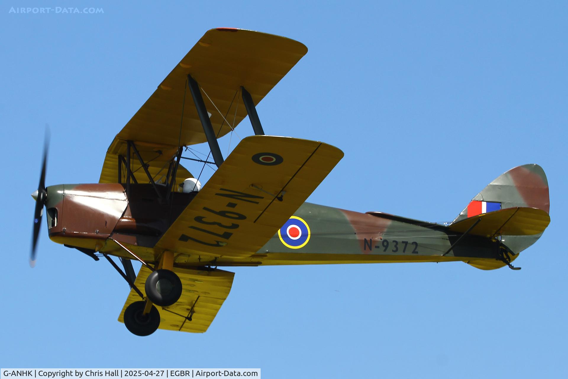 G-ANHK, 1939 De Havilland DH-82A Tiger Moth II C/N 82442, Breighton - EGBR