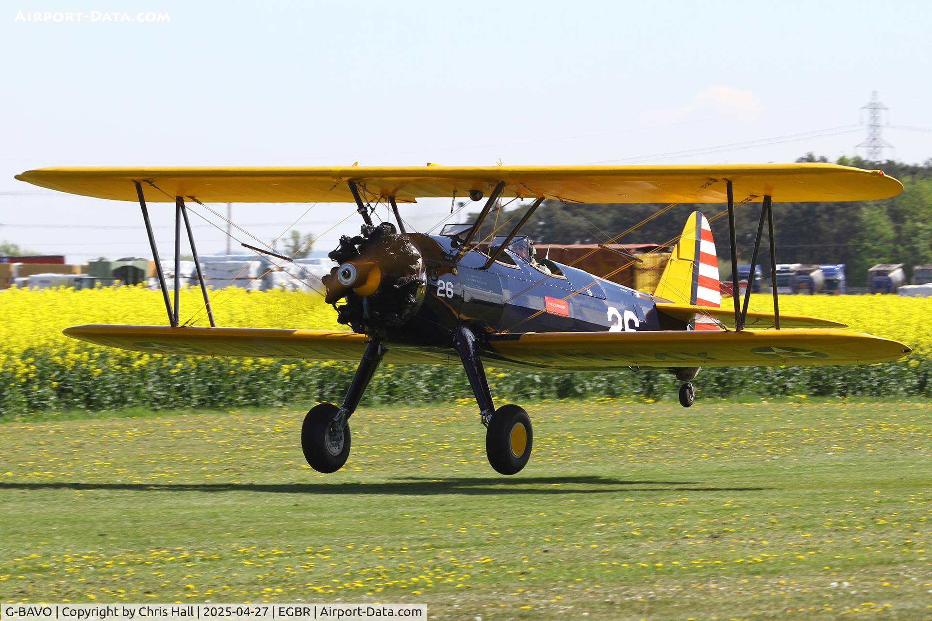 G-BAVO, 1945 Boeing PT-17 Kaydet (A75N1) C/N 3250-1405, Breighton - EGBR