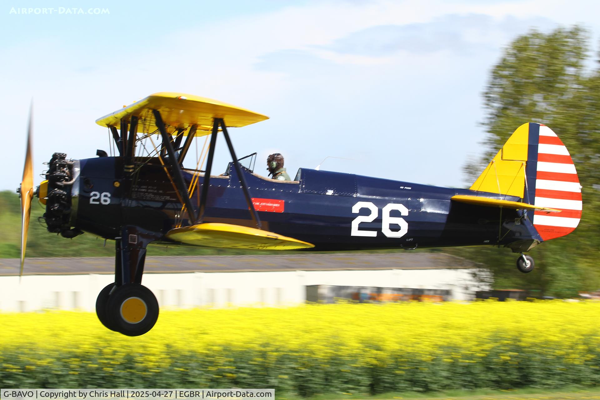 G-BAVO, 1945 Boeing PT-17 Kaydet (A75N1) C/N 3250-1405, Breighton - EGBR