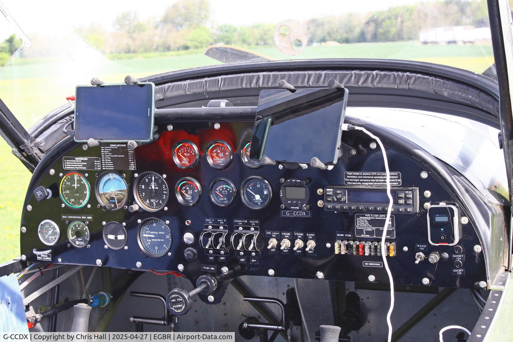 G-CCDX, 2003 Aerotechnik EV-97 Eurostar C/N PFA 315-14013, Instrument panel on my Eurostar