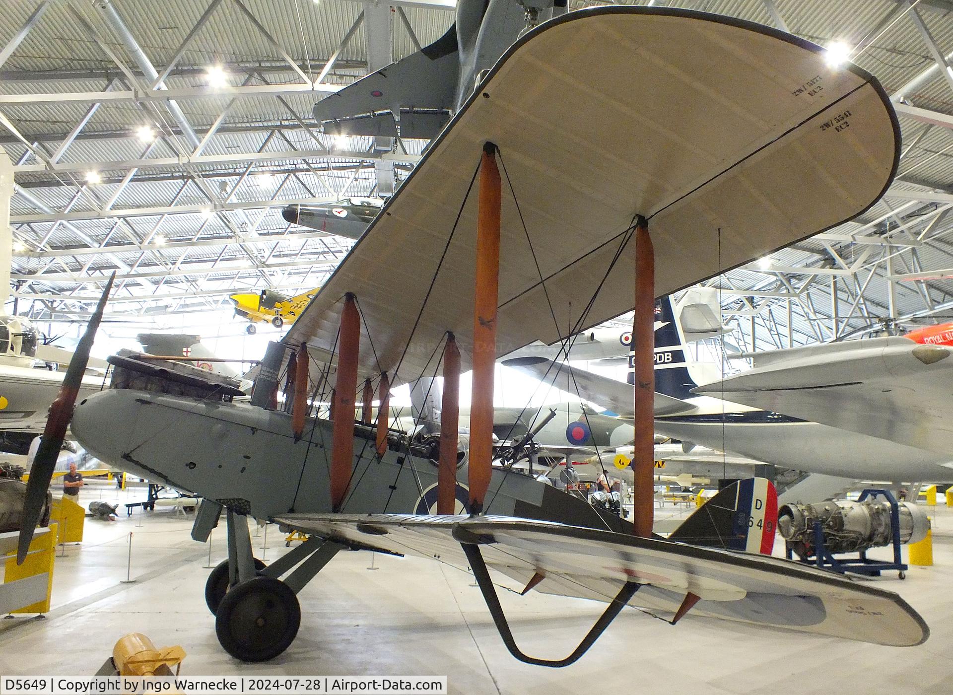 D5649, De Havilland DH-9 C/N Not found D5649, De Havilland D.H.9 at the IWM and other collections, Duxford
