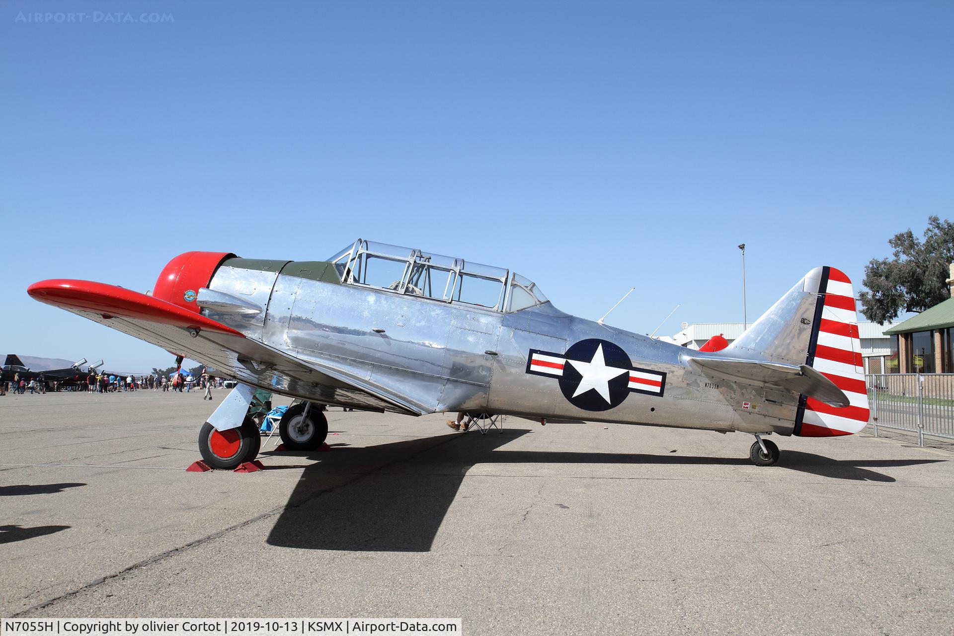 N7055H, North American AT-6C C/N 88-12150, Santa Maria airshow 2019