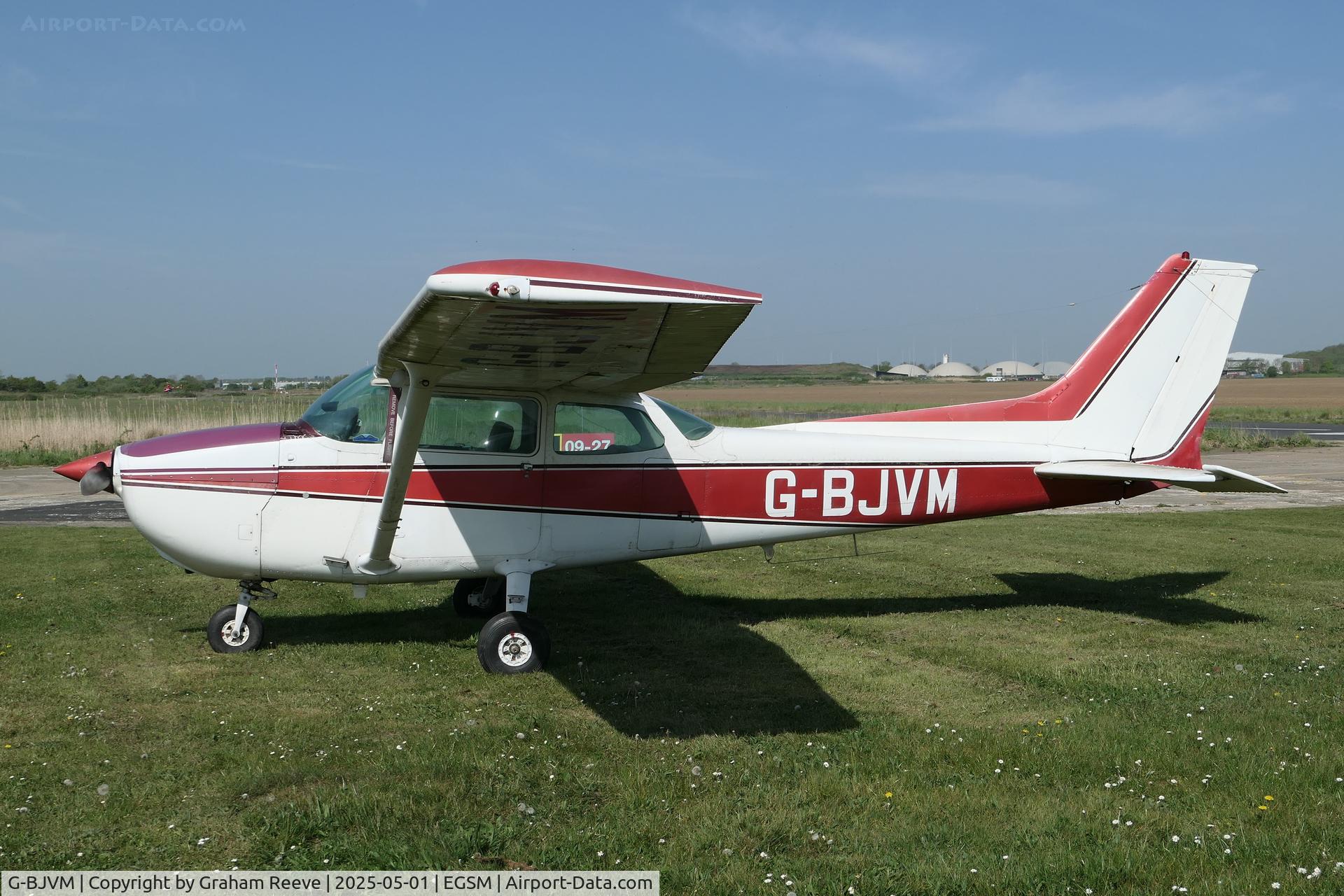 G-BJVM, 1977 Cessna 172N Skyhawk C/N 172-69374, Parked at Beccles.
