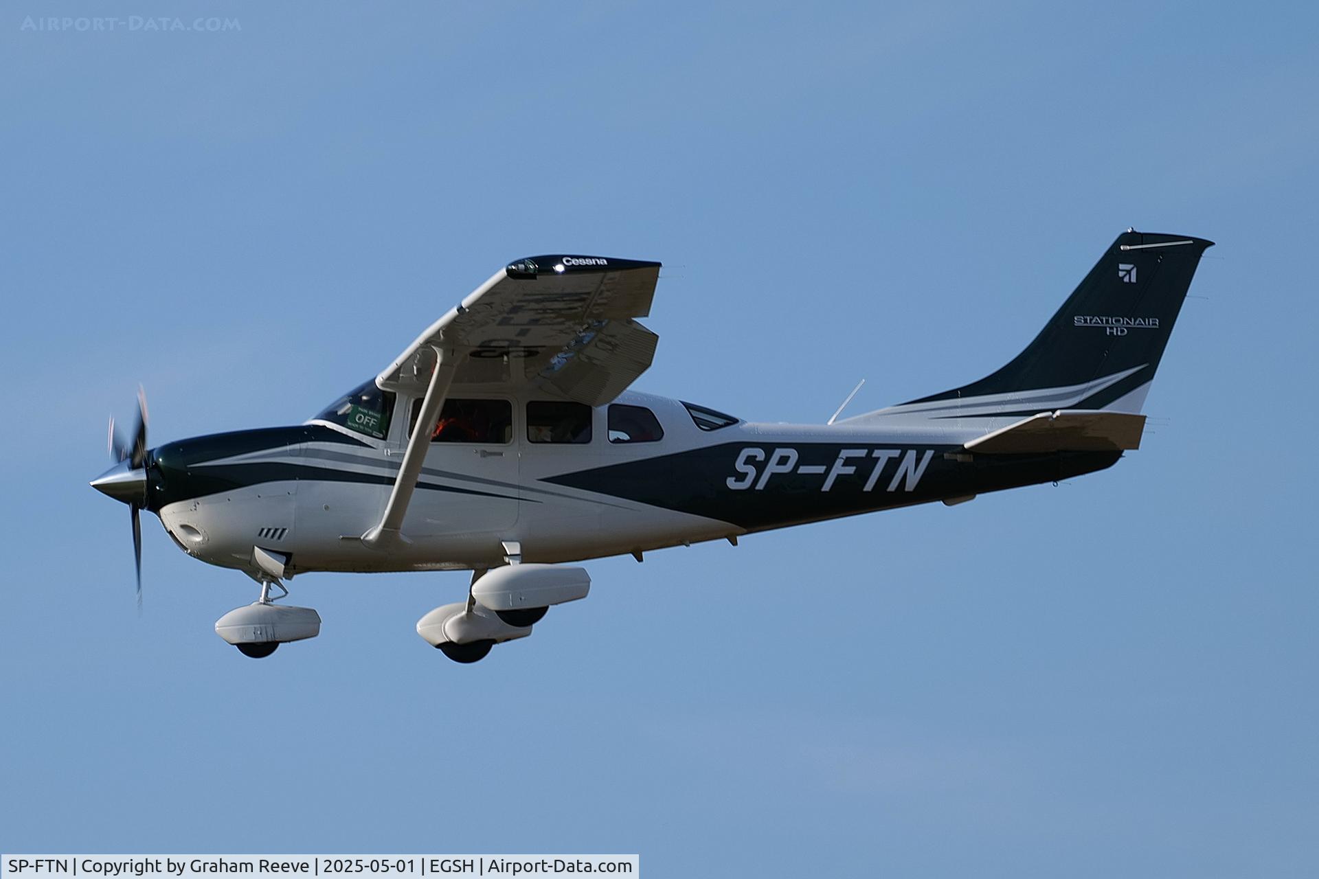 SP-FTN, Cessna Turbo Stationair HD C/N Unknown, Landing at Norwich.