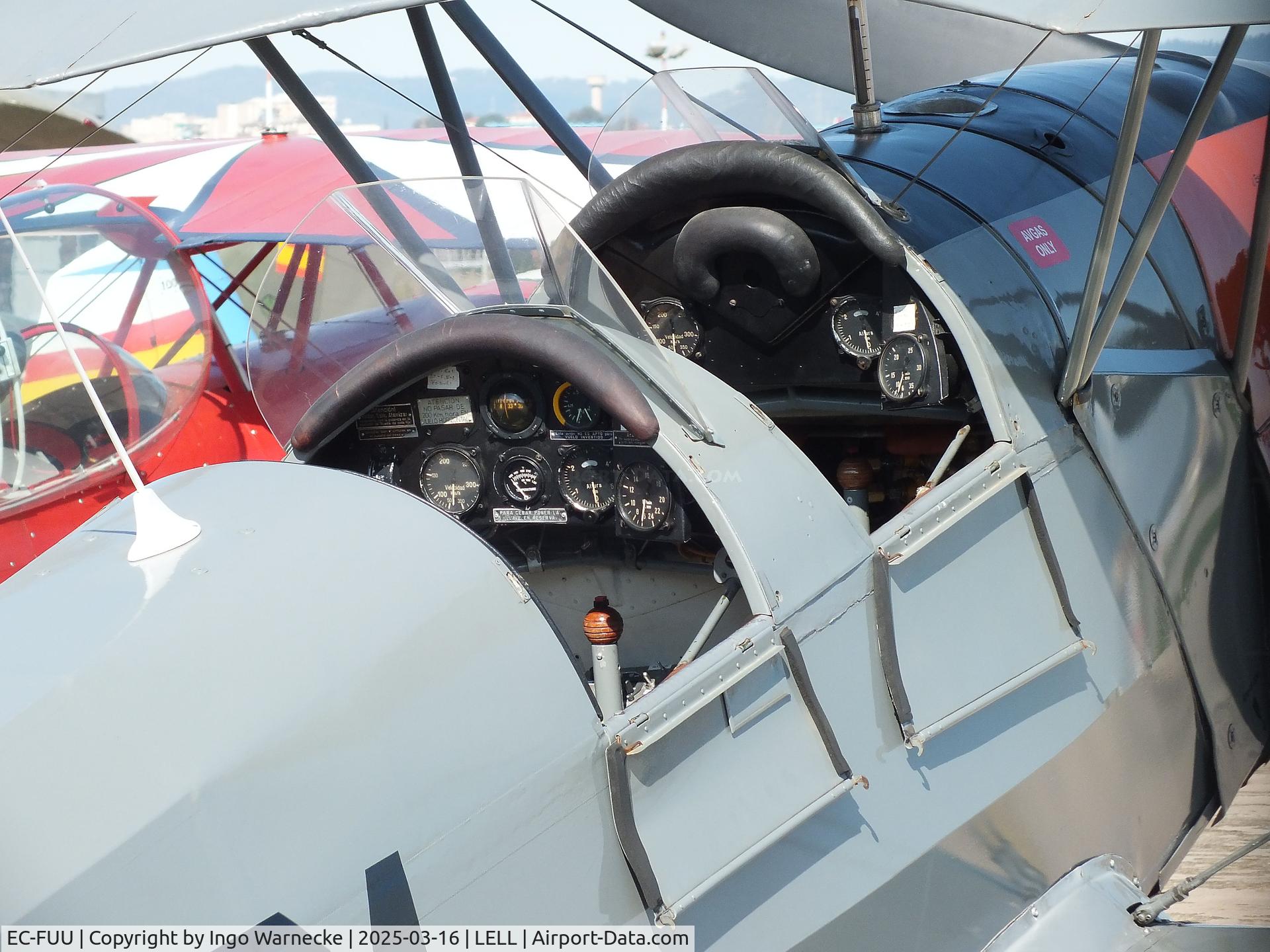 EC-FUU, CASA 1-131E Jungmann C/N 2167, CASA 1.131 (E3B) (spanish license built Bücker Bü 131 Jungmann) of the FPAC Aeronautical Museum of Catalonia at the March 2025 FPAC Open Day at Sabadell Airport #c