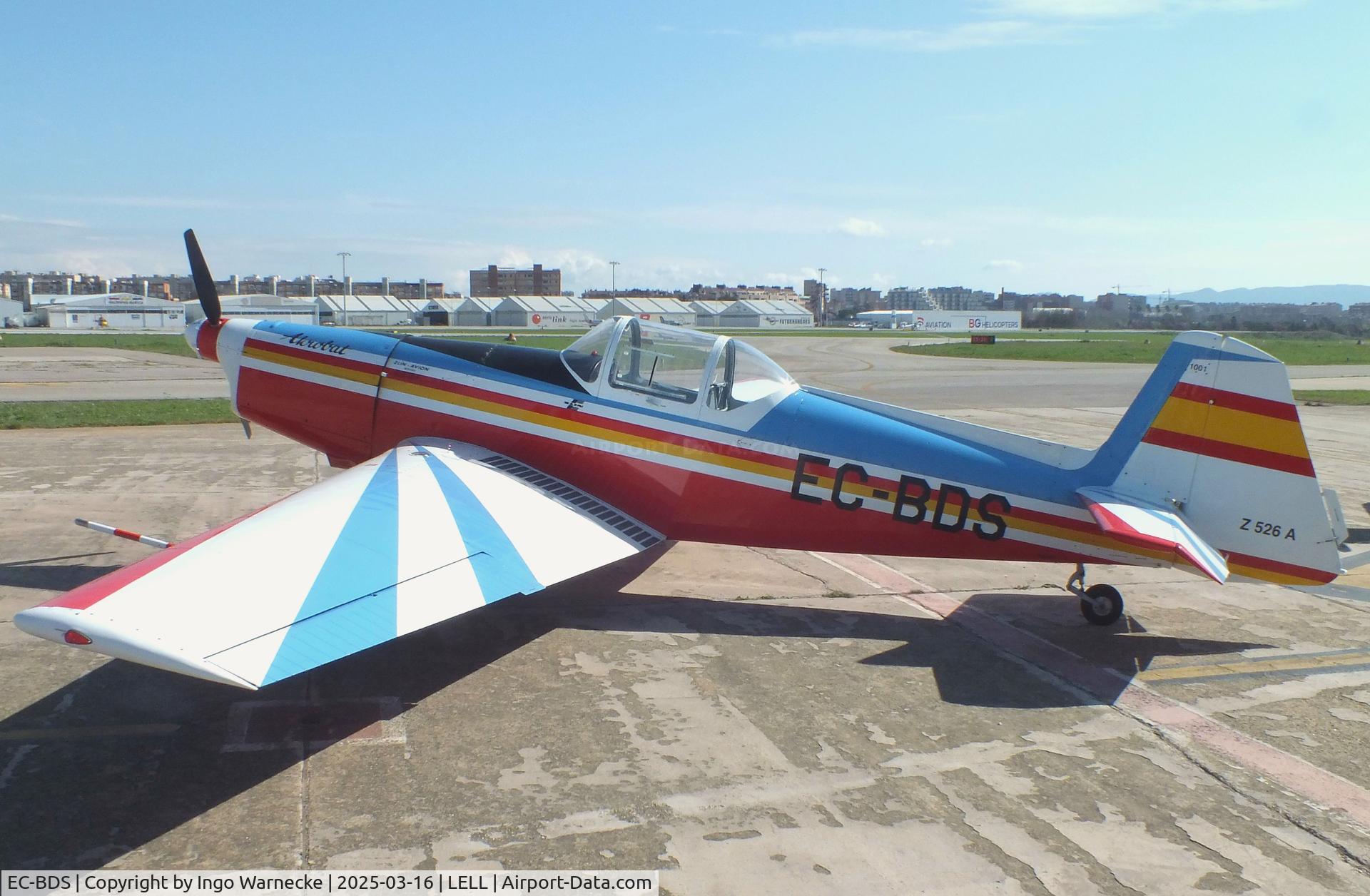 EC-BDS, 1966 Zlin Z-526A Akrobat C/N 1001, Zlin Z-526A Akrobat of the FPAC Aeronautical Museum of Catalonia at the March 2025 FPAC Open Day at Sabadell Airport