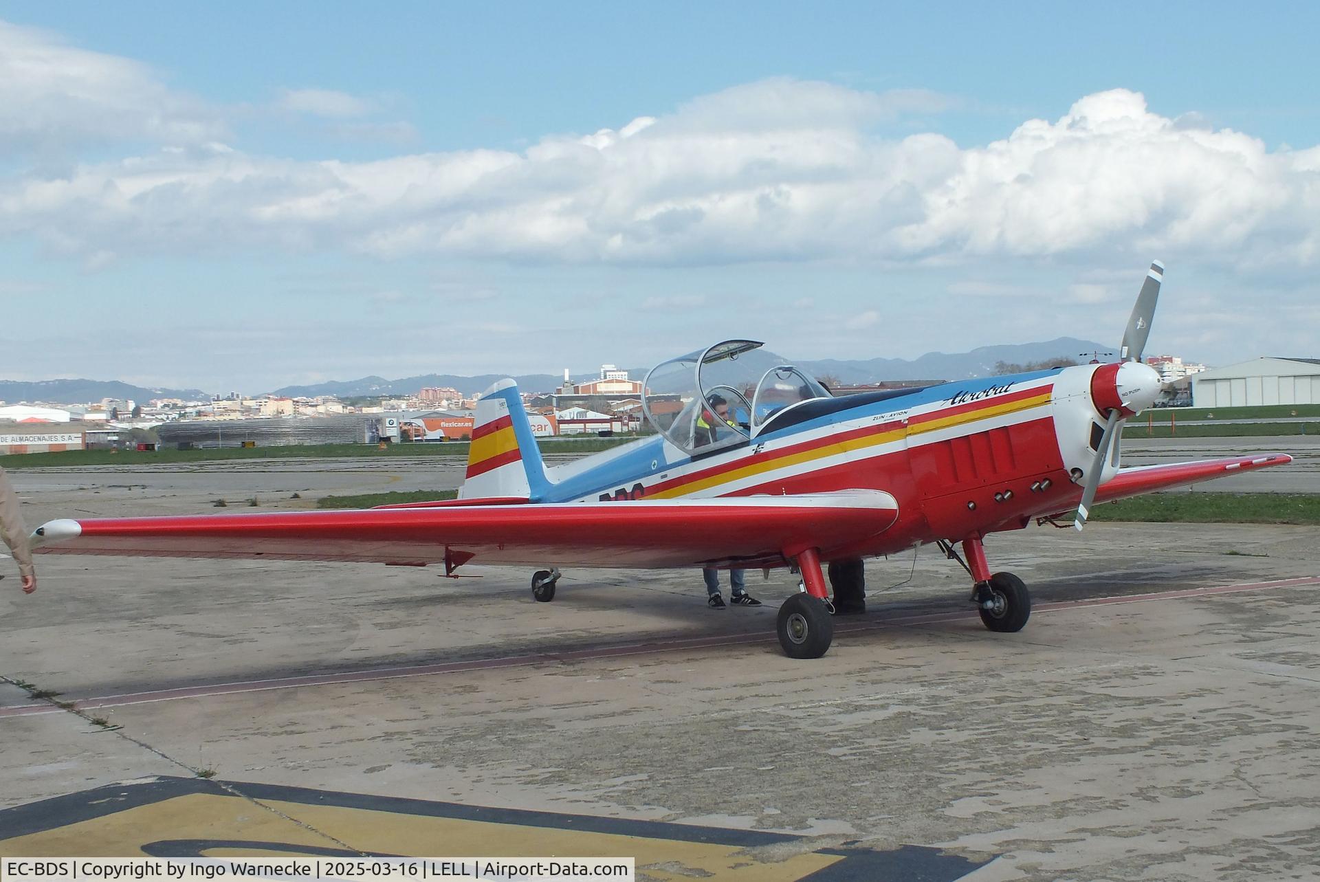 EC-BDS, 1966 Zlin Z-526A Akrobat C/N 1001, Zlin Z-526A Akrobat of the FPAC Aeronautical Museum of Catalonia at the March 2025 FPAC Open Day at Sabadell Airport
