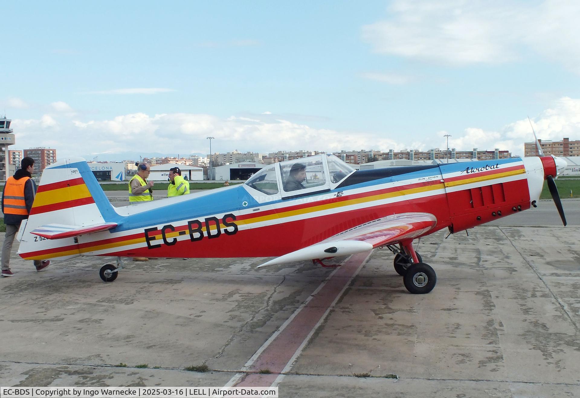 EC-BDS, 1966 Zlin Z-526A Akrobat C/N 1001, Zlin Z-526A Akrobat of the FPAC Aeronautical Museum of Catalonia at the March 2025 FPAC Open Day at Sabadell Airport