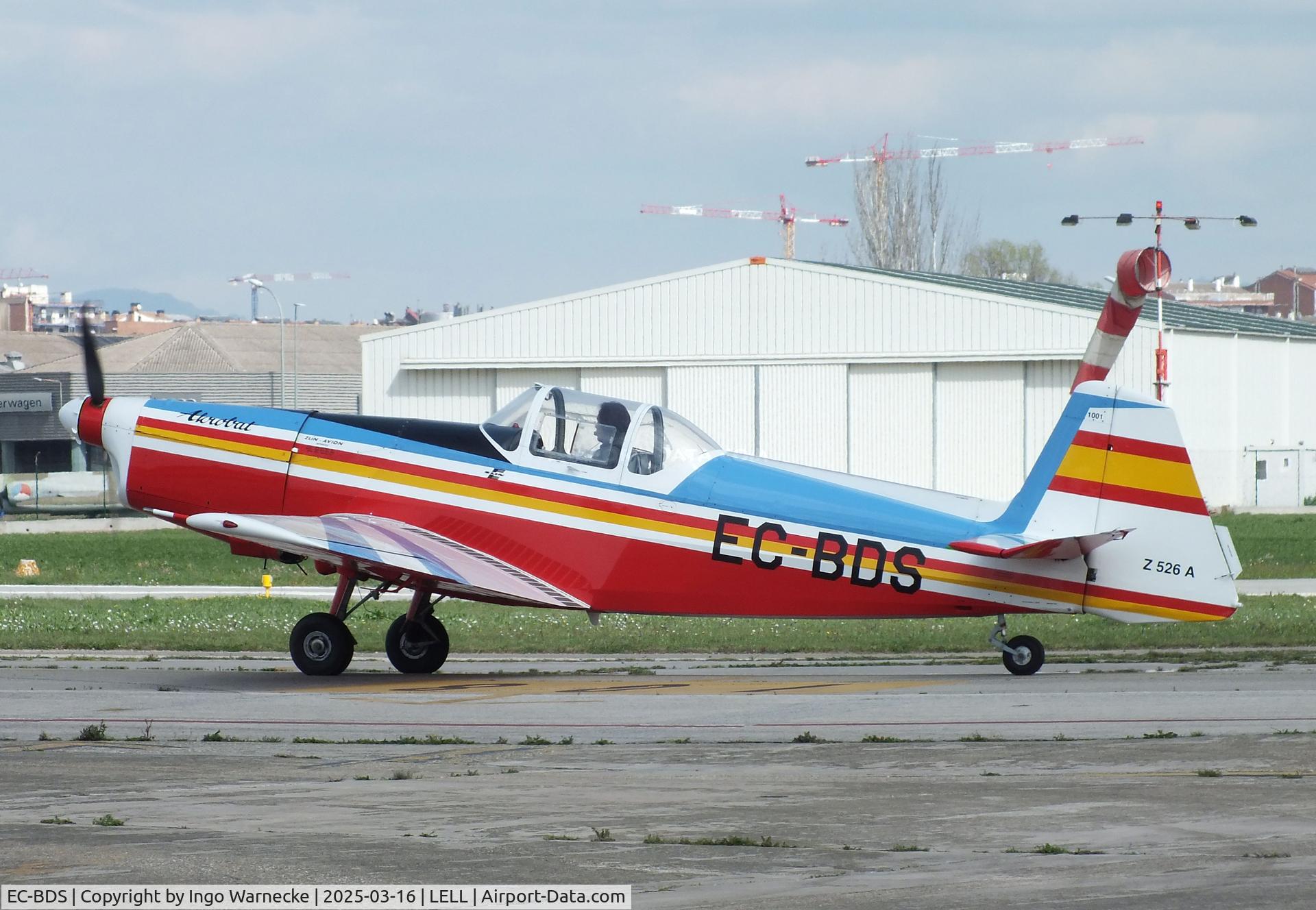 EC-BDS, 1966 Zlin Z-526A Akrobat C/N 1001, Zlin Z-526A Akrobat of the FPAC Aeronautical Museum of Catalonia at the March 2025 FPAC Open Day at Sabadell Airport
