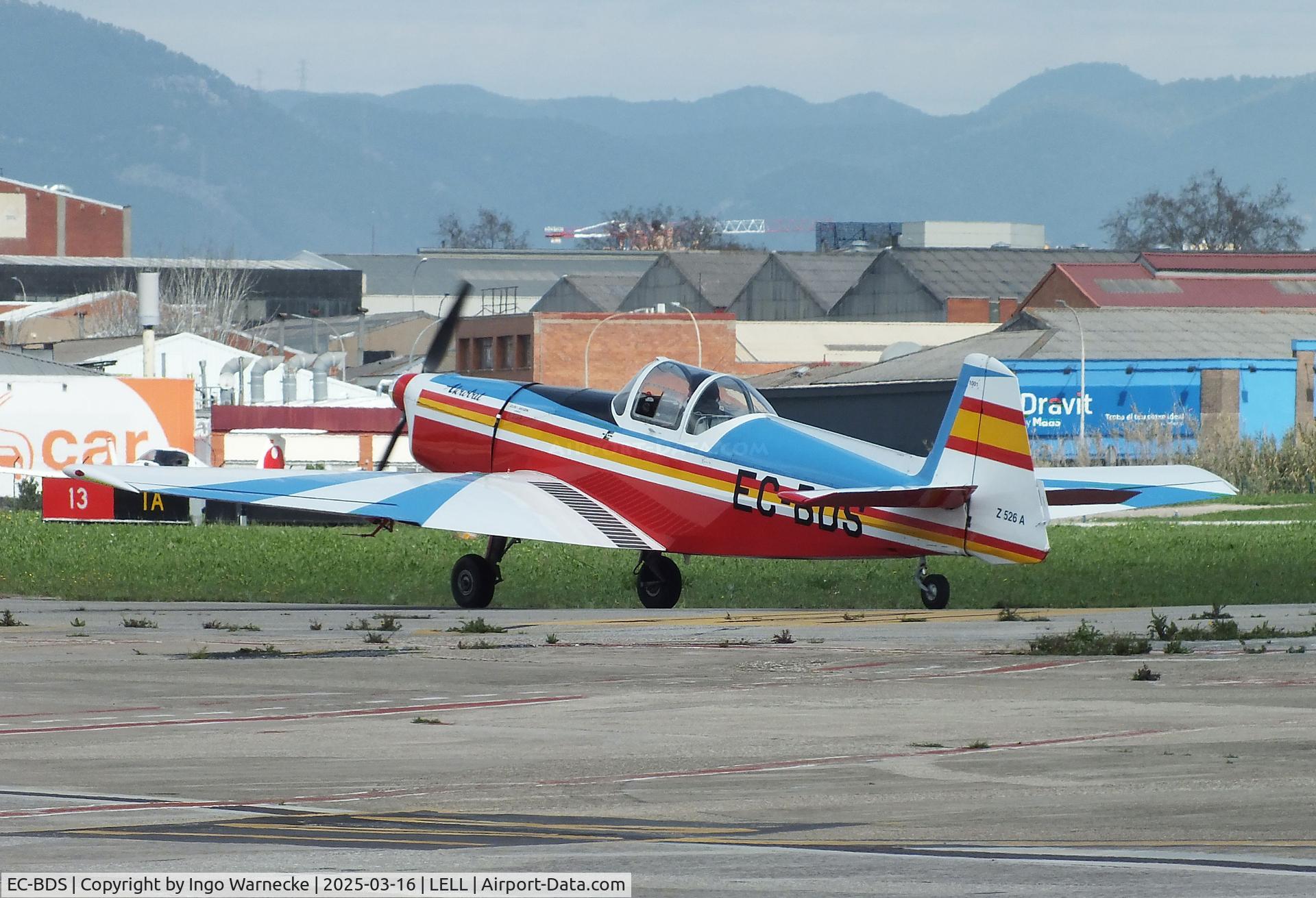 EC-BDS, 1966 Zlin Z-526A Akrobat C/N 1001, Zlin Z-526A Akrobat of the FPAC Aeronautical Museum of Catalonia at the March 2025 FPAC Open Day at Sabadell Airport