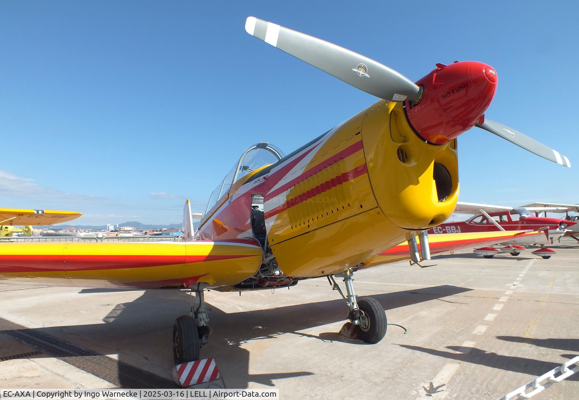 EC-AXA, Zlin Z-326 Trener Master C/N 861, Zlin Z-326 Trener Master of the FPAC Aeronautical Museum of Catalonia at the March 2025 FPAC Open Day at Sabadell Airport