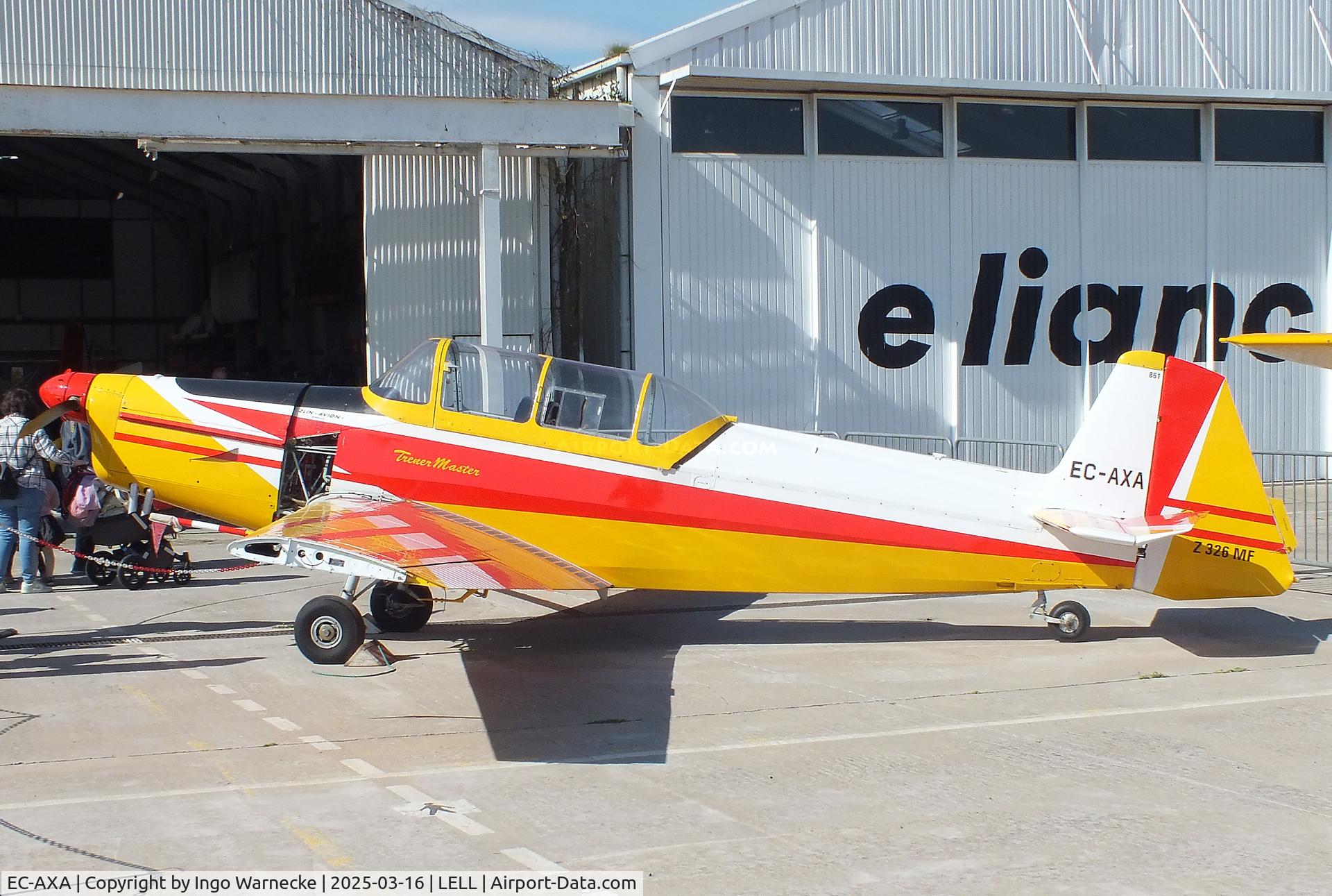 EC-AXA, Zlin Z-326 Trener Master C/N 861, Zlin Z-326 Trener Master of the FPAC Aeronautical Museum of Catalonia at the March 2025 FPAC Open Day at Sabadell Airport